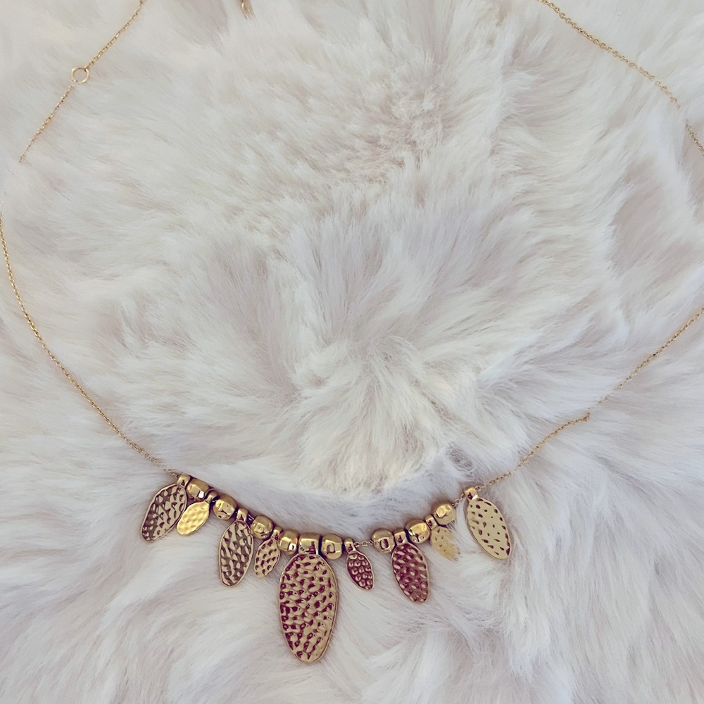 Gorjana Hammered Oval Disc Charm Necklace
